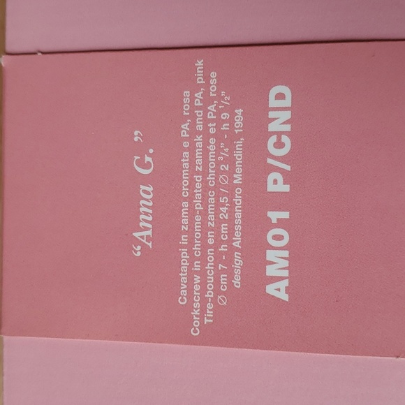 Alessi "ANNA G." AM01 P/CDN Pink Bottle Opener - Picture 5 of 5